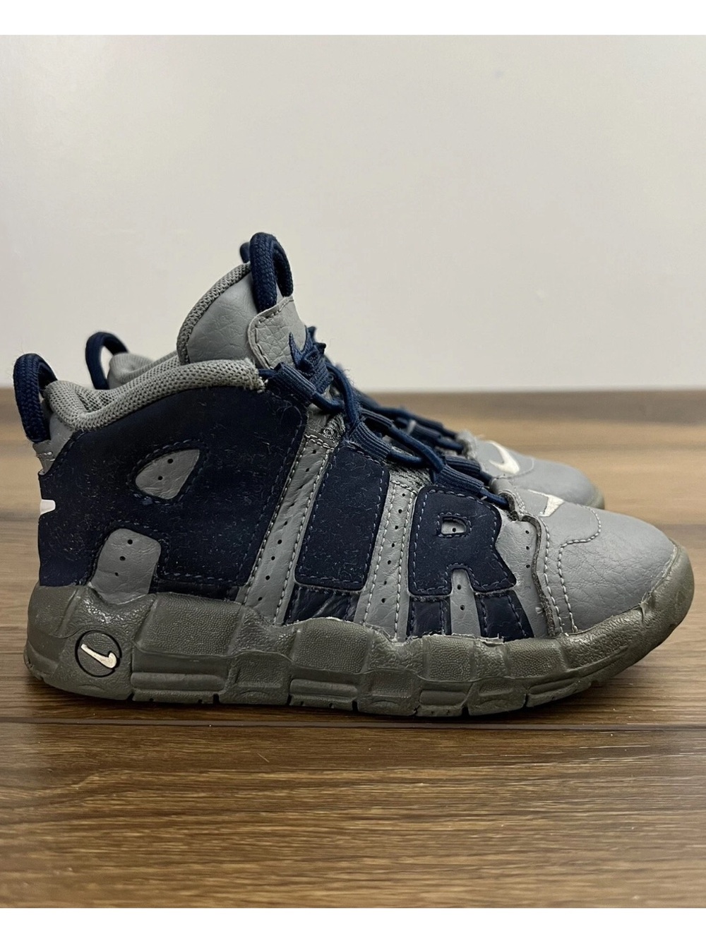 Nike Air More Uptempo TD “Georgetown Hoyas” Kids’ Size 10C Basketball Shoes